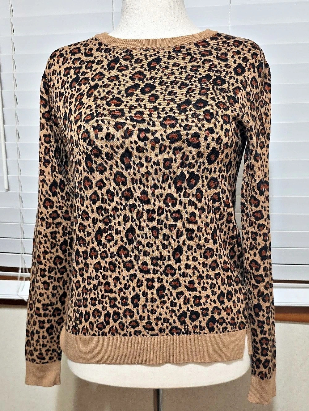 Leopard Print Crewneck Sweater